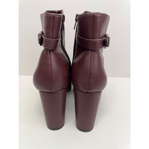 Naturalizer Boots Size 9.5 Burgundy Platform High Heel Ankle Booties NEW - Picture 7 of 10